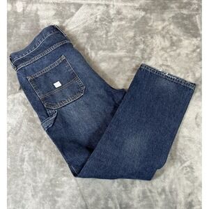 Old Navy Carpenter Straight Jeans Workwear Built-in Tough Dark Wash 36x30